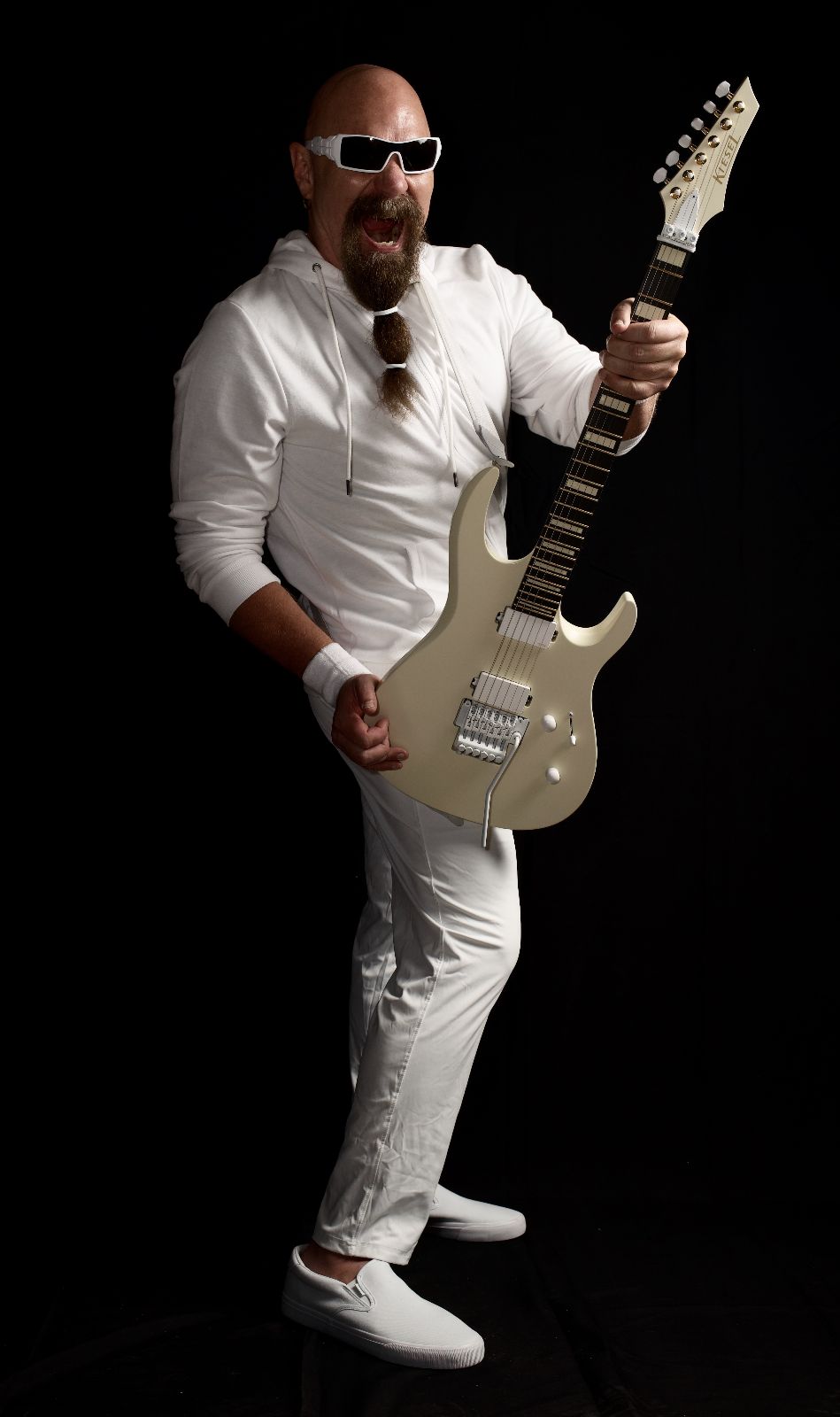 Michael Stephen Shouse performing instrumental rock guitar on Jaded album
